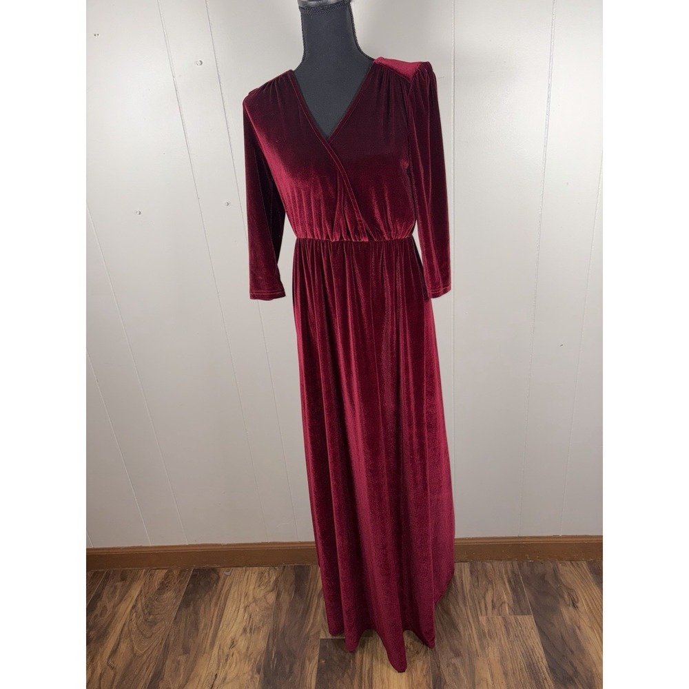 baltic born sofia velvet maxi dress mulberry m